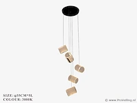 Led hanglamp – b068/5 – 3000k – warm wit – ø350 mm – in hoogte verstelbaar – zilver - afbeelding 5 van  5