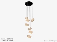 Led hanglamp – b068/7 – 3000k – warm wit – ø400 mm – in hoogte verstelbaar – zilver - afbeelding 4 van  4