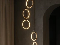 Led hanglamp – b069/6 – 3000k – warm wit – ø350 mm – in hoogte verstelbaar – zilver - afbeelding 2 van  5