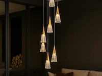 Led hanglamp – b073/6 – 3000k – warm wit – ø350 mm – in hoogte verstelbaar – zilver - afbeelding 1 van  4