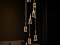 Led hanglamp – b073/8 – 3000k – warm wit – ø400 mm – in hoogte verstelbaar – zilver - afbeelding 1 van  4