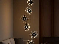 Led hanglamp – b074/6 – 3000k – warm wit – ø350 mm – in hoogte verstelbaar – zilver - afbeelding 3 van  4