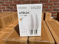 Led kaars mat 2-pack - 4,9w 2700k e14 (648x) - afbeelding 1 van  8