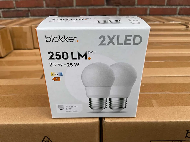 Led kogel lamp mat 2-pack - 2,9w 2700k e27 (600x) - afbeelding 1 van  8