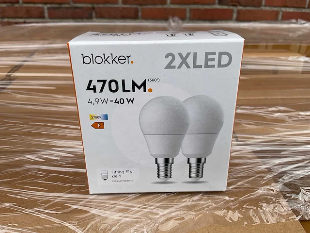 Led kogel lamp mat 2-pack - 4,9w 2700k e14 (606x) - afbeelding 1 van  8