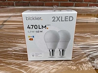 Led kogel lamp mat 2-pack - 4,9w 2700k e14 (606x) - afbeelding 1 van  8