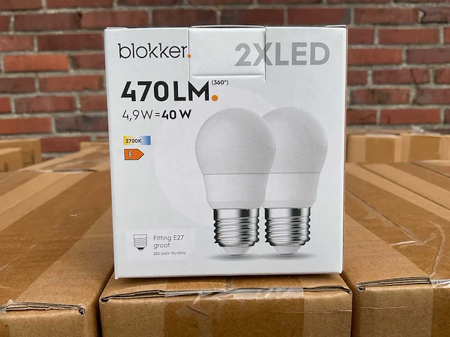 Led kogel lamp mat 2-pack - 4,9w 2700k e27 (1830x) - afbeelding 1 van  8