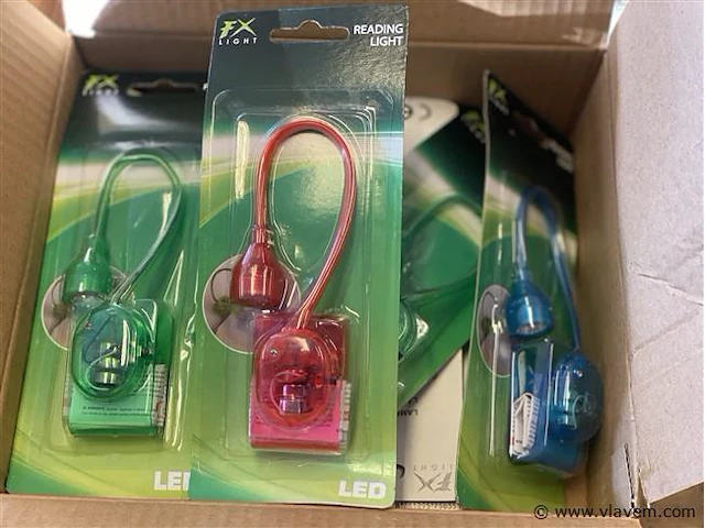 Led leeslampje in 3 kleuren, 72 stuks - afbeelding 1 van  2