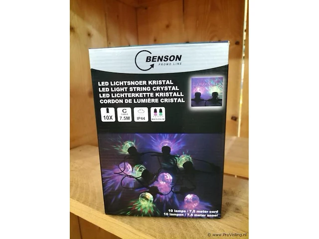 Led lichtsnoer kristal, 10 lampjes - afbeelding 1 van  1