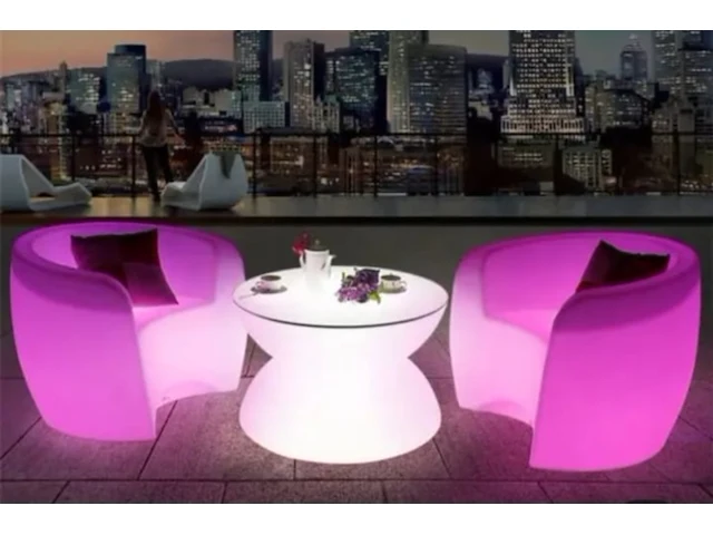 Led meubels rgb (2x stoel 1x tafel), 2025 - afbeelding 1 van  2