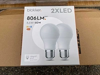 Led peer mat 2-pack - 8,6w 2700k e27 (2000x) - afbeelding 1 van  8