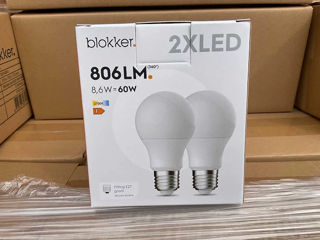 Led peer mat 2-pack - 8,6w 2700k e27 (568x) - afbeelding 1 van  8