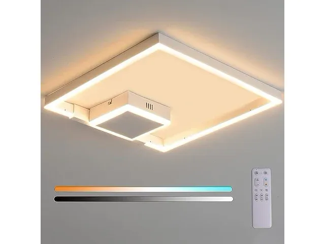 Led plafondlamp wit 40x40cm - afbeelding 1 van  5
