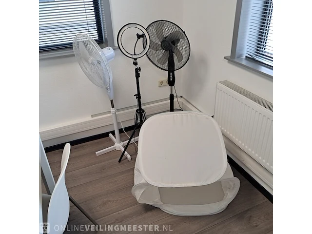 Led ringlicht met 2x ventilator - afbeelding 1 van  5