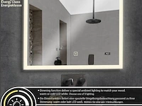 Led spiegel - digitale klok - touchscreen - dimbaar - bluetooth luidspreker - 100 x 60 cm - afbeelding 6 van  7