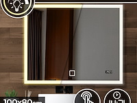 Led spiegel 100x80, aqua marin, ledsp04-100x80 - afbeelding 1 van  3