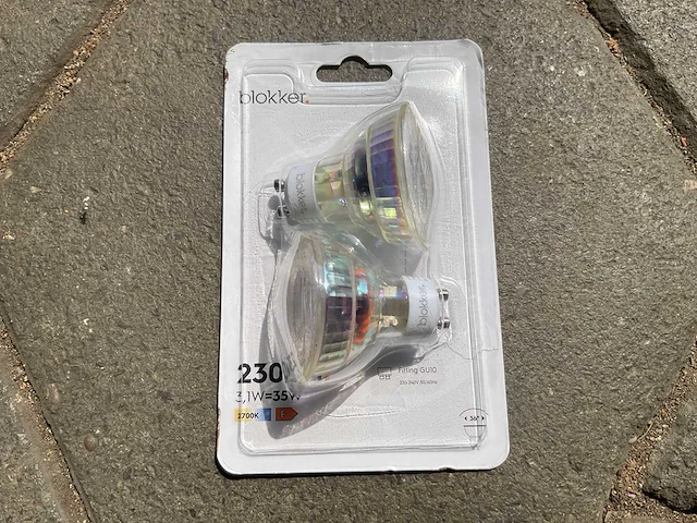 Led spot 2-pack - 3,1w 2700k gu10 (2129x) - afbeelding 1 van  6
