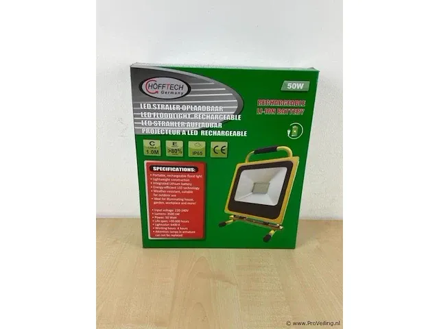 Led straler oplaadbaar 50 watt - afbeelding 1 van  2