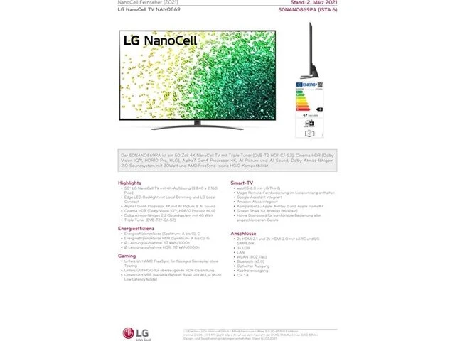 Led-tv - 126 cm 50 inch lg - afbeelding 3 van  4