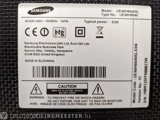 Led tv samsung, ue48h6640sl - afbeelding 6 van  6