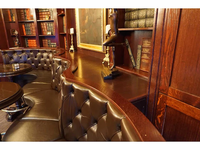 Lederen chesterfield horeca bank - afbeelding 4 van  8