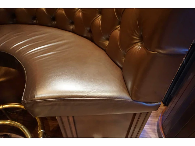 Lederen chesterfield horeca bank - afbeelding 5 van  8