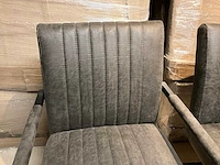 Lederen eetkamer bank + stoelen set - afbeelding 5 van  9