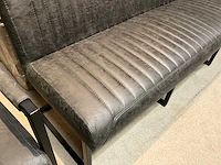 Lederen eetkamer bank + stoelen set - afbeelding 6 van  9