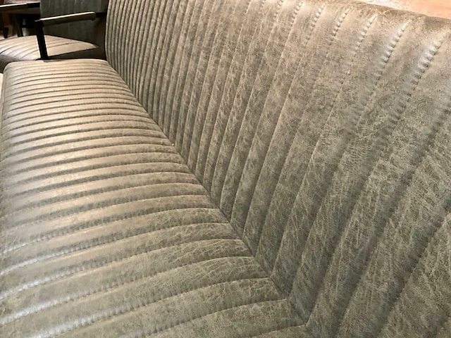 Lederen eetkamer bank + stoelen set - afbeelding 2 van  10