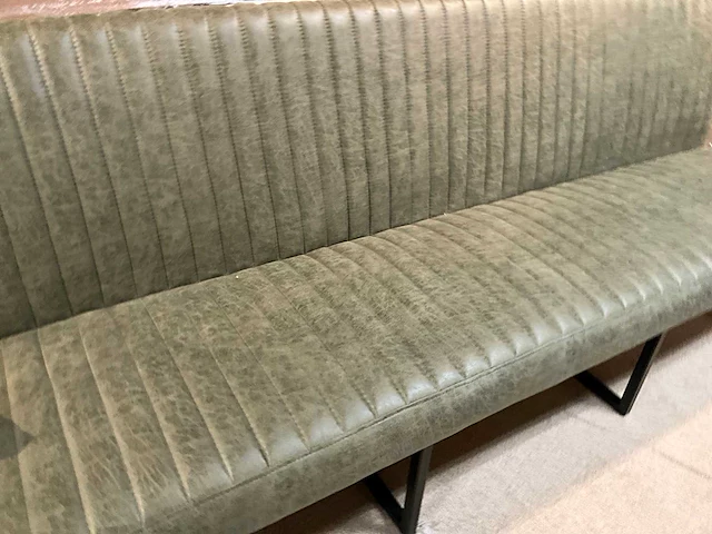 Lederen eetkamer bank + stoelen set - afbeelding 8 van  10