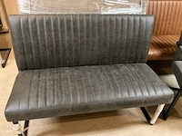 Lederen eetkamer bank + stoelen set - afbeelding 2 van  8