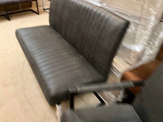 Lederen eetkamer bank + stoelen set - afbeelding 8 van  8