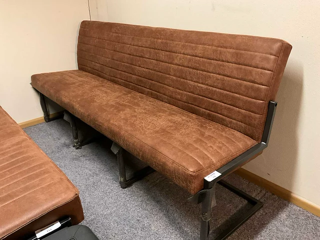 Lederen eettafel bank - afbeelding 1 van  5
