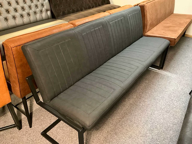 Lederen eettafel bank - afbeelding 2 van  5