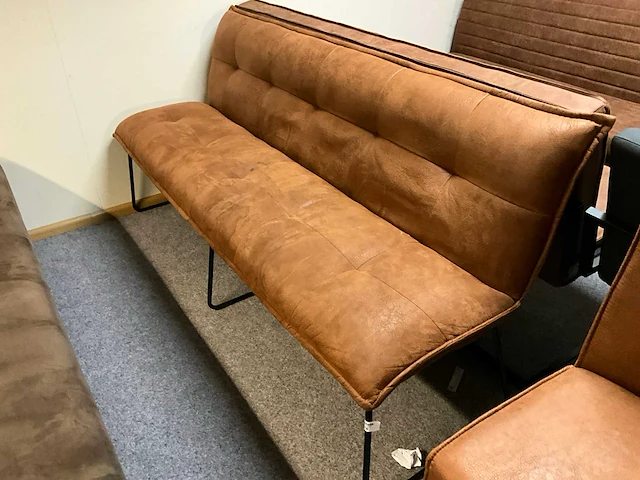 Lederen eettafel bank - afbeelding 1 van  5