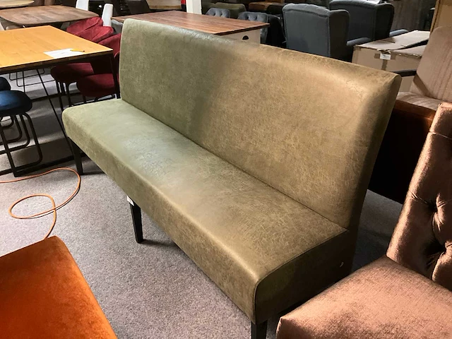 Lederen eettafel bank - afbeelding 1 van  5
