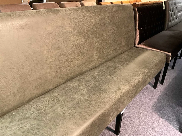Lederen eettafel bank - afbeelding 4 van  5