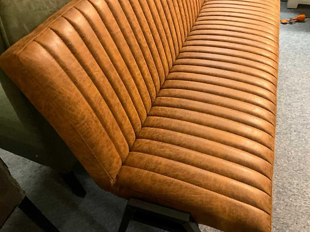 Lederen eettafel bank - afbeelding 3 van  4