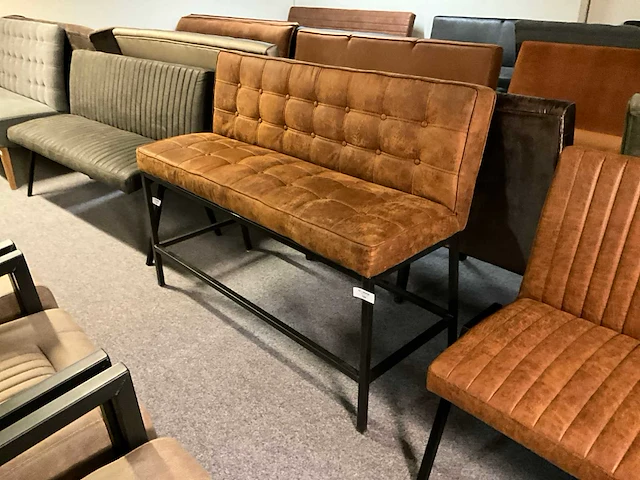 Lederen eettafel bank - afbeelding 1 van  3