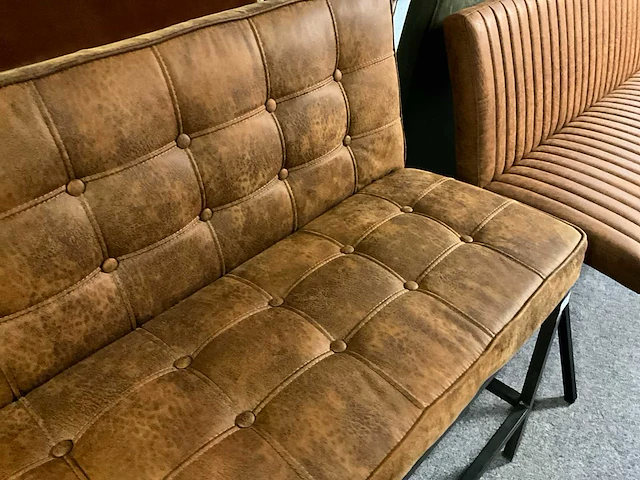 Lederen eettafel bank - afbeelding 3 van  3