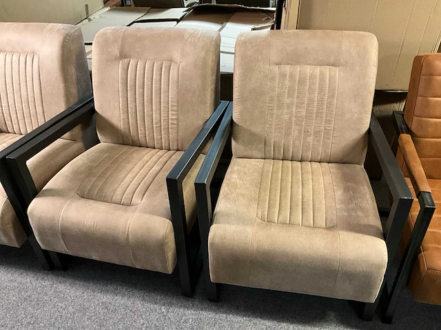 Lederen fauteuil (2x) - afbeelding 1 van  5