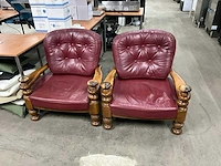 Lederen fauteuils (2x) - afbeelding 2 van  7
