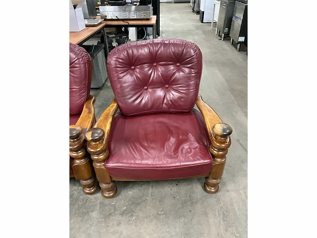 Lederen fauteuils (2x) - afbeelding 3 van  7