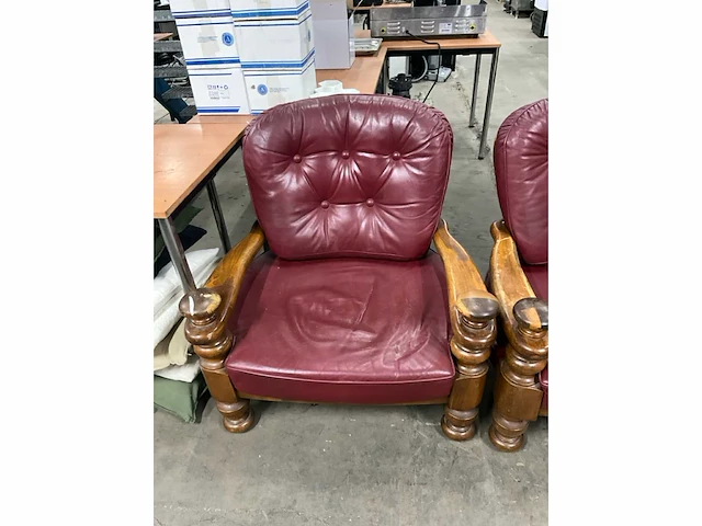 Lederen fauteuils (2x) - afbeelding 4 van  7