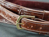 Lederen holsterriem met patronenlussen - afbeelding 4 van  5