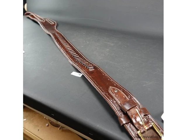 Lederen holsterriem met patronenlussen - afbeelding 5 van  5