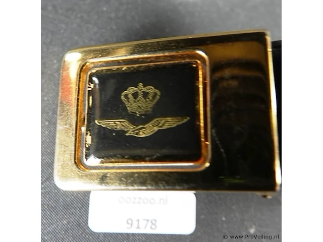 Lederen riem met belt buckle - afbeelding 2 van  3