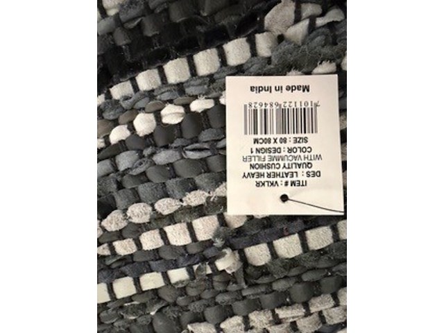 Lederen zitkussen moods, zwart/grijs - afbeelding 6 van  6