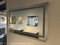 Ledspiegel met touchbediening, zilver - afbeelding 2 van  2