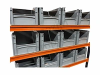 Legbordstelling incl 32 grote magazijnbakken. - afbeelding 4 van  5